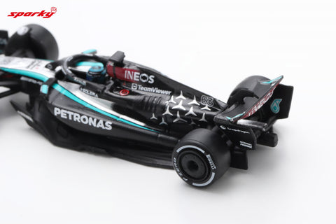 Spark 1/64 Mercedes-AMG PETRONAS Formula One Team No.63 F1 W15 E Performance Bahrain GP 2024 George Russell