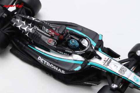 Spark 1/64 Mercedes-AMG PETRONAS Formula One Team No.63 F1 W15 E Performance Bahrain GP 2024 George Russell