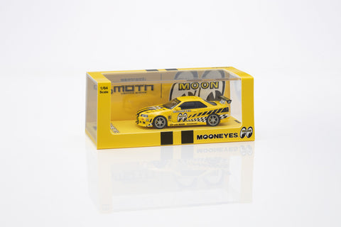 Kyosho 1/64 Nissan Skyline GT-R (R34) MOONEYES(2) with LED