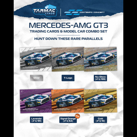 Tarmac Works 1/64 Mercedes-AMG GT3 British GT Championship 2026 Kevin Tse / Ben Green Model Car + Trading Cards Combo Set- Hobby64