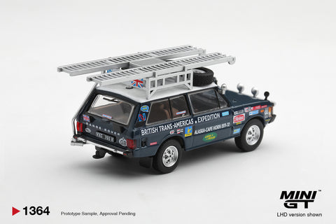 Mini GT 1/64 Range Rover 1971 British Trans-Americas Expedition (VXC-765K)