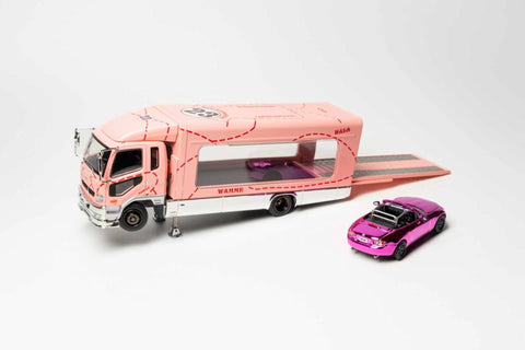 GCD 1/64 Lifting Van w/ Pink Pig Chrome MX-5