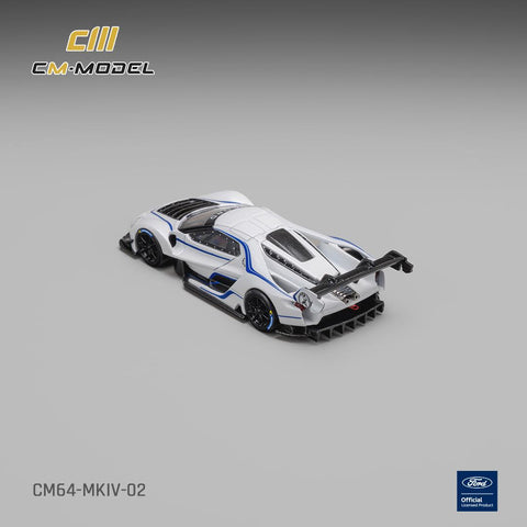 CM Model 1/64 Ford GT MK IV Frozen White & Sonic Blue Pearl J-1