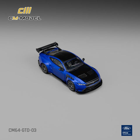 CM Model 1/64 Ford GTD Lightning Blue with Vivid Black Hood