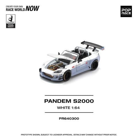 Pop Race 1/64 Pandem S2000 White
