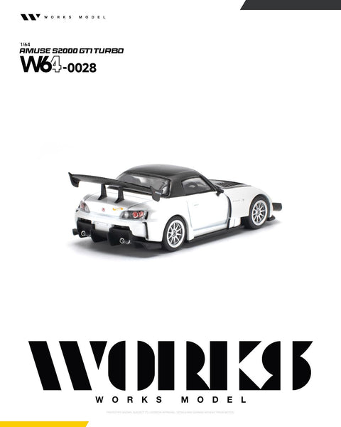 Works 1/64 Amuse S2000 GT1 Turbo White