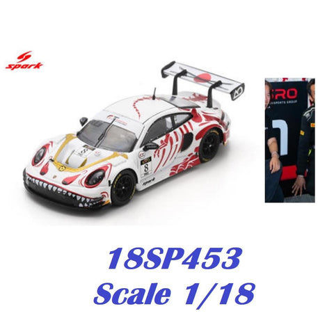 Spark 1/18 Porsche GT3 R No.8 AO Racing Winner Suzuka 1000km 2026 L. Heinrich - A. Picariello - J. Andlauer With Pit Board)