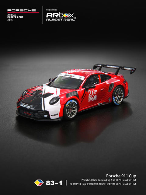 Almost Real 1/64 Porsche 911 Cup Porsche ARbox Carrera Cup Asia 2026 Hero Car