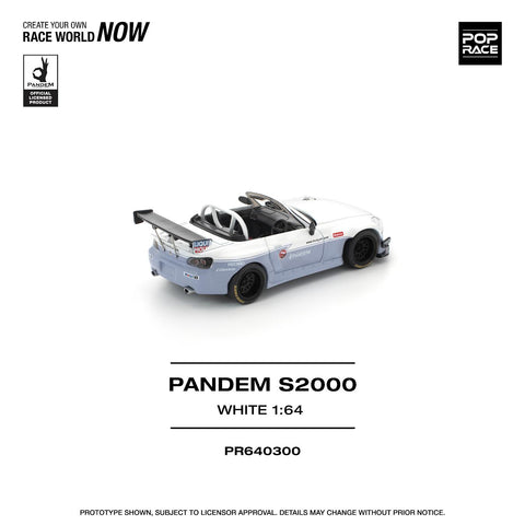 Pop Race 1/64 Pandem S2000 White