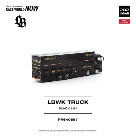 Pop Race 1/64 LBWK Truck - Black