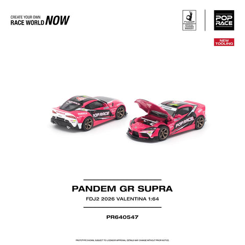 Pop Race 1/64 Pandem GR Supra FDJ2 Valentina Piaz