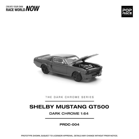 Pop Race 1/64 Shelby Mustang GT500 Dark Chrome
