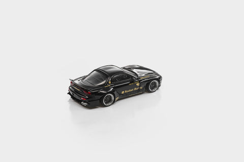 Modelmodel 1/64 Mazda RX7 FD Rocket Bunny Black