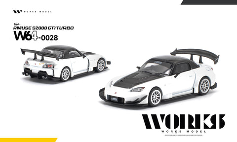 Works 1/64 Amuse S2000 GT1 Turbo White
