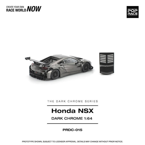 Pop Race 1/64 Honda NSX GT3 Evo22 - Dark Chrome