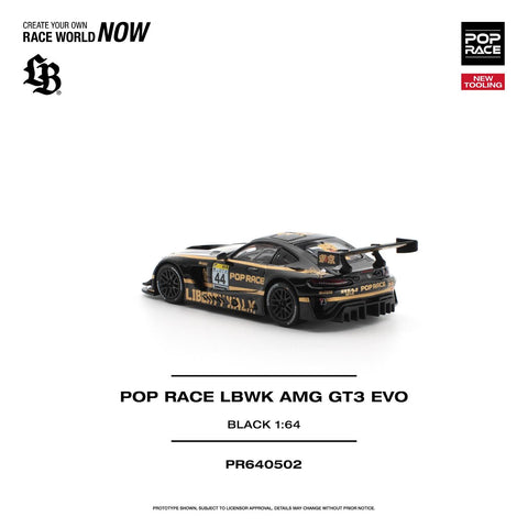 Pop Race 1/64 LBWK AMG GT3 Evo - Black