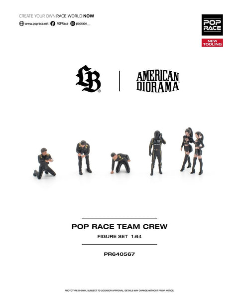 Pop Race 1/64 Pop Race Team Crew (6 Figures)