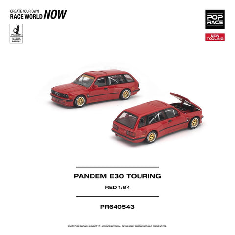 Pop Race 1/64 Pandem E30 Touring Red
