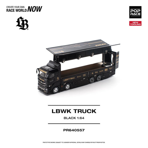 Pop Race 1/64 LBWK Truck - Black