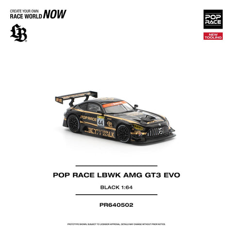 Pop Race 1/64 LBWK AMG GT3 Evo - Black