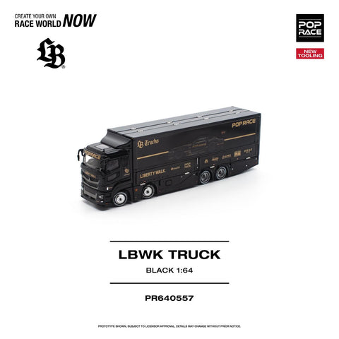 Pop Race 1/64 LBWK Truck - Black