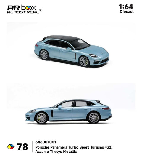Almost Real 1/64 Porsche Panamera Turbo Sport Turismo (G2) Azzurro Thetys Metallic (CTE 2026)