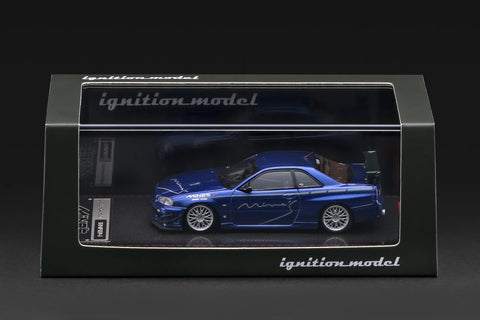 (PRE-ORDER) Ignition Model 1/64 Nissan Skyline GT-R Mine's (R34) Blue Metallic