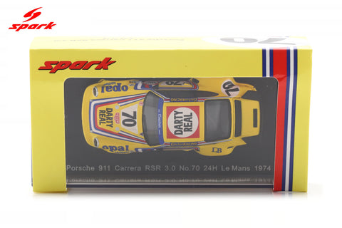 Spark 1/64 Porsche 911 Carrera RSR 3.0 No.70 24h Le Mans 1974 R. Touroul - H. Cachia - D. Rua
