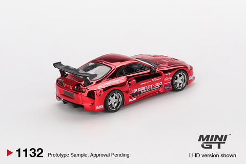 Mini GT 1:64 Toyota Supra (A80) Top Secret GT-300 Top Secret – Red Chrome
