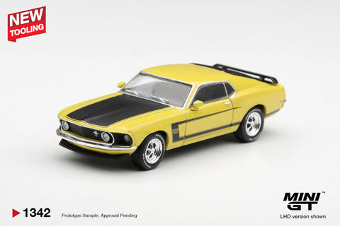 Mini GT 1/64 Ford Mustang Boss 302 1969 – Bright Yellow
