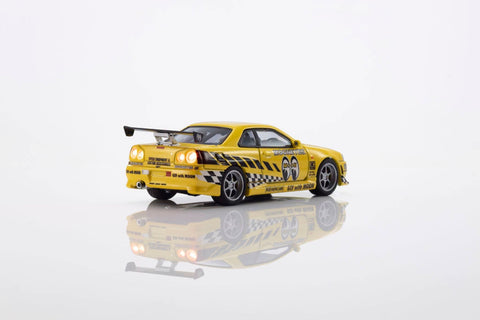 Kyosho 1/64 Nissan Skyline GT-R (R34) MOONEYES(2) with LED