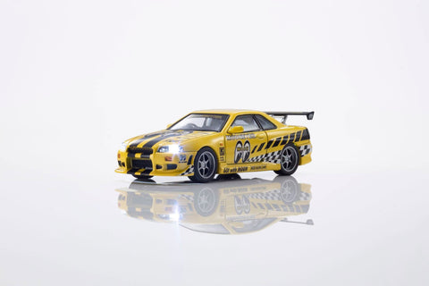 Kyosho 1/64 Nissan Skyline GT-R (R34) MOONEYES(2) with LED