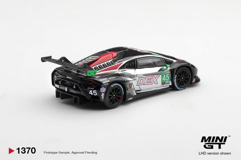 Mini GT 1/64 Lamborghini Huracan GT3 EVO2 #45 DEX Wayne Taylor Racing 2025 IMSA Chevrolet Grand Prix Class Winner