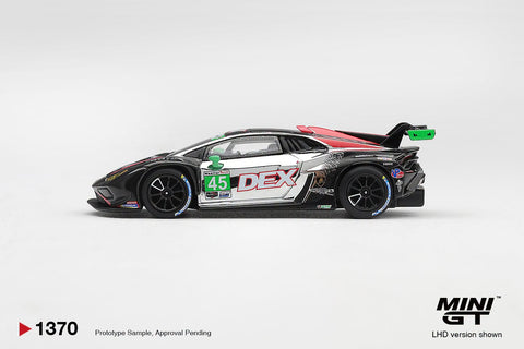 Mini GT 1/64 Lamborghini Huracan GT3 EVO2 #45 DEX Wayne Taylor Racing 2025 IMSA Chevrolet Grand Prix Class Winner