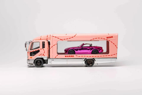 GCD 1/64 Lifting Van w/ Pink Pig Chrome MX-5