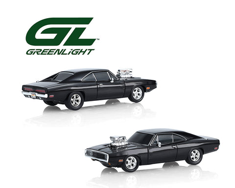 Greenlight Motion 1/64 RC The Fast & The Furious 1970 Dodge Charger “Dom’s Charger” Combo Set