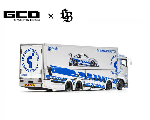 GCD 1/64 LBWK Mitsubishi Fuso Super Great Transporter TAS Special – Silver