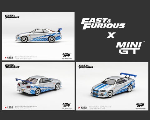 Mini GT 1/64 Nissan Skyline GT-R C-West “2 Fast 2 Furious” Brian O’Conner