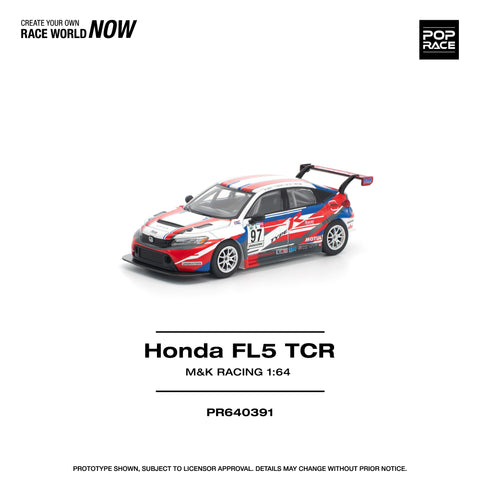 Pop Race 1/64 Honda Civic Type-R (FL5) TCR - M&K Racing