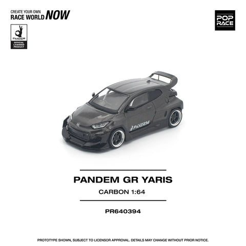Pop Race 1/64 Pandem GR Yaris Carbon Edition