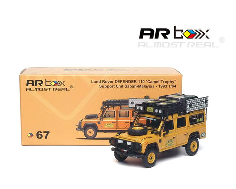 Almost Real 1/64 ARbox Land Rover DEFENDER 110 “Camel Trophy” Support Unit Sabah-Malaysia 1993 - GT Hobby Store