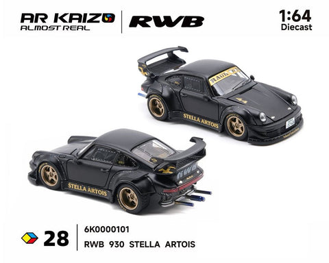 Almost Real 1:64 KAIZO RWB 930 Stella Artois 2026 Hobby Expo China Beijing Special Edition – Matte Black - GT Hobby Store