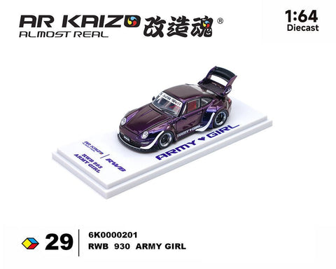 Almost Real 1:64 KAIZO RWB 993 Army Girl Special Edition – Candy Purple - GT Hobby Store