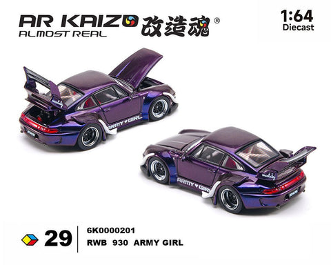Almost Real 1:64 KAIZO RWB 993 Army Girl Special Edition – Candy Purple - GT Hobby Store