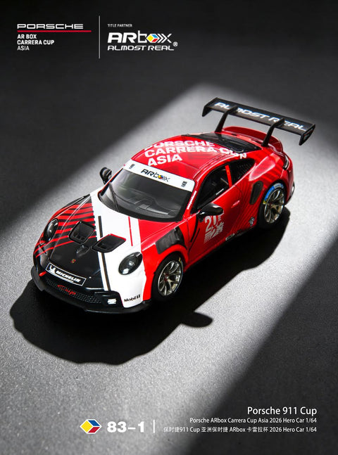 Almost Real 1/64 Porsche 911 Cup Porsche ARbox Carrera Cup Asia 2026 Hero Car - GT Hobby Store