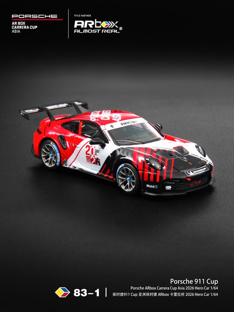Almost Real 1/64 Porsche 911 Cup Porsche ARbox Carrera Cup Asia 2026 Hero Car - GT Hobby Store