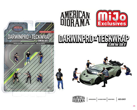 American Diorama 1:64 Figures Set DarwinPro x Teckwrap Crew – Limited Edition - GT Hobby Store