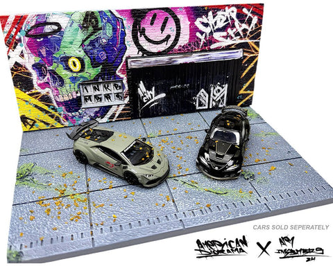 American Diorama 1/64 LA Street Art Diorama Cyber Punk B - GT Hobby Store