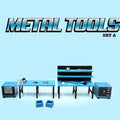 American Diorama 1:64 Metal Tools Set A Blue - GT Hobby Store