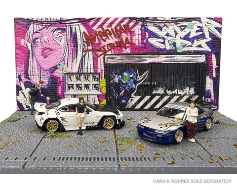 American Diorama 1/64 MiJo Exclusives LA Street Art Diorama Cyber Punk A - GT Hobby Store
